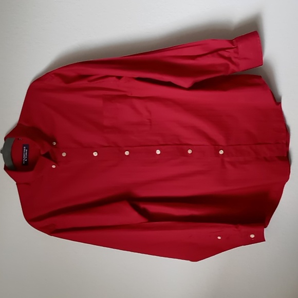 Roundtree & Yorke Other - Roundtree & Yorke Men's Long Sleeve Button Down Shirt Fire Engine Red Size Large